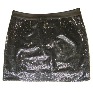 Trina Turk Black Sequin Skirt